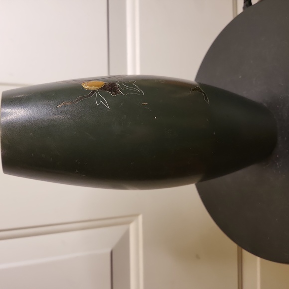 Japanese Mixed Metal Artist Signed Brass/Bronze Zogan Rose Vase - Picture 4 of 12